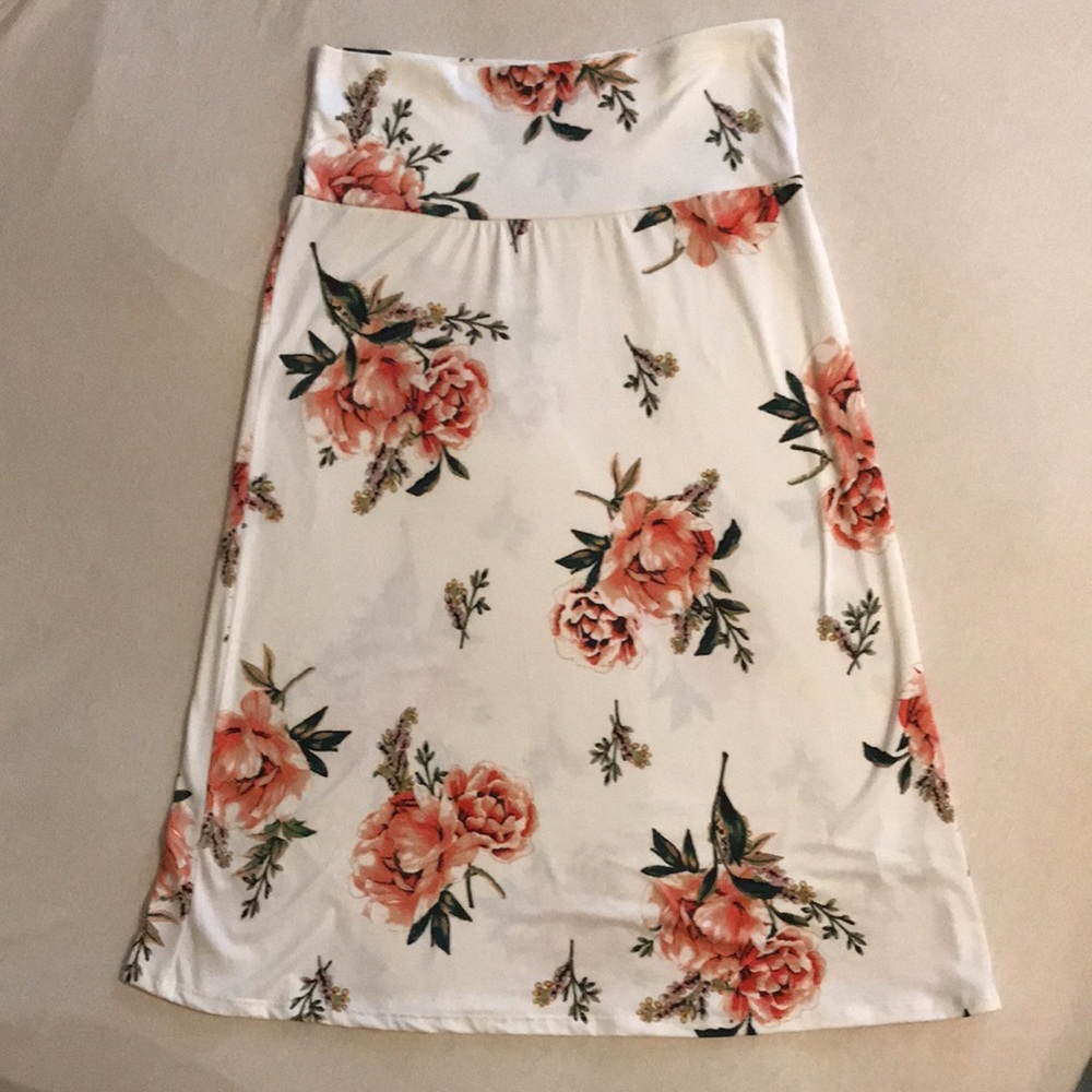 Floral A-line skirt
